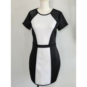 Bar III Black & White Sheath Dress